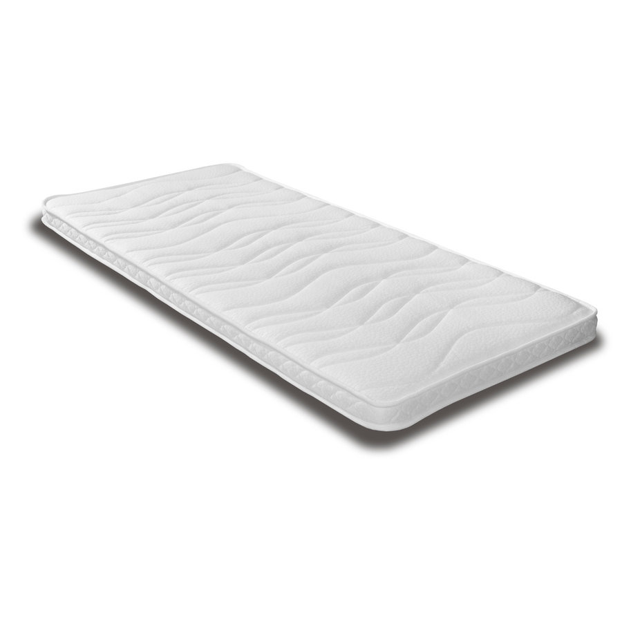 Witte topper matras met golvend patroon verkrijgbaar bij Belga Meubel in Brugge
